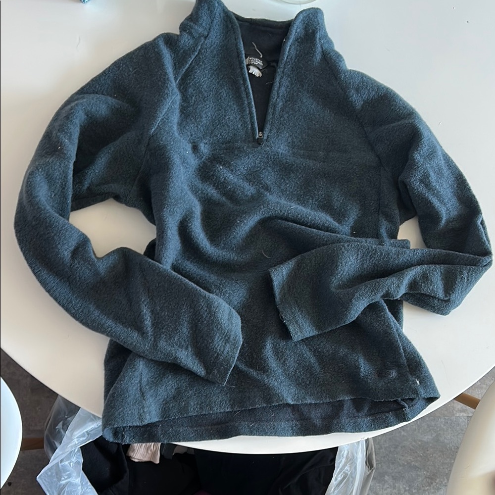 Teal Quarter-Zip Pullover